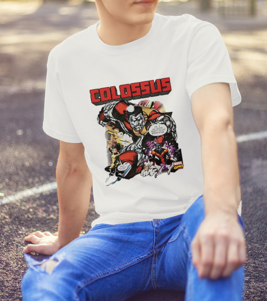 Colossus Quite Ready To Hit Something Marvel Comics Action Scene T-Shirt