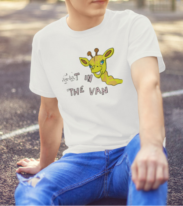 Giraffe Get In The Van Text Meme T-Shirt