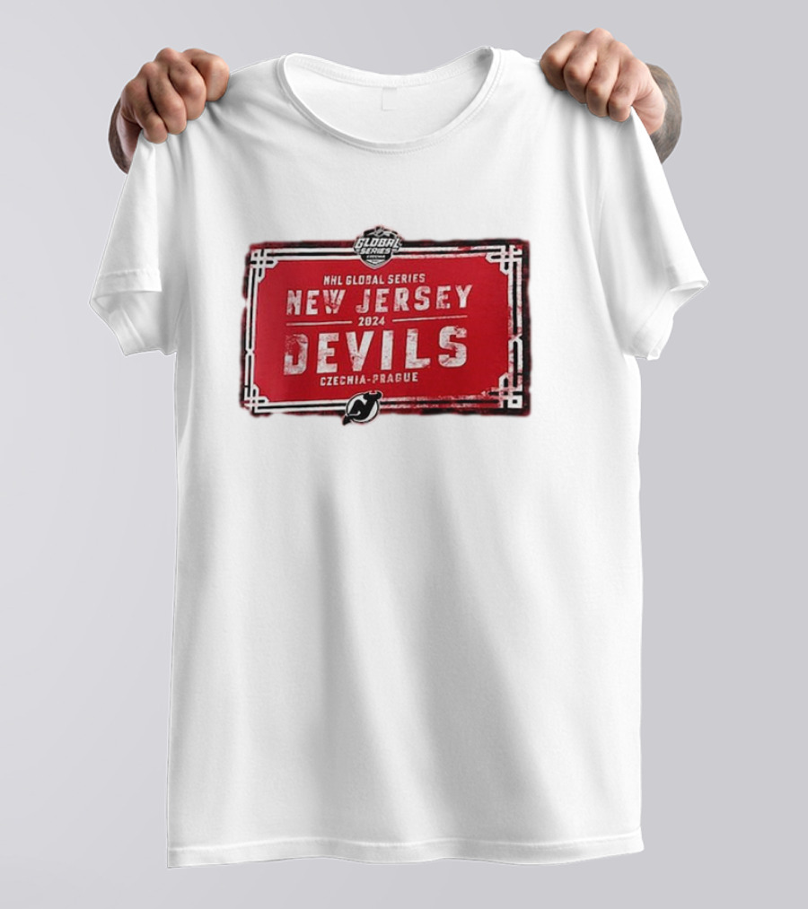 NHL Global Series New Jersey Devils 2024 Czechia-Prague T-Shirt