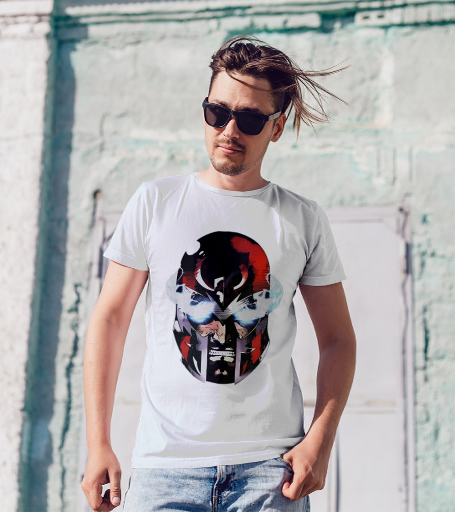 Rare Magneto Big Face Marvel Comic Villain Helmet Power T-Shirt