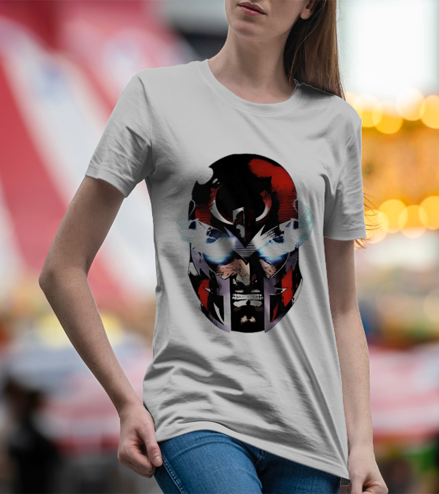 Rare Magneto Big Face Marvel Comic Villain Helmet Power T-Shirt