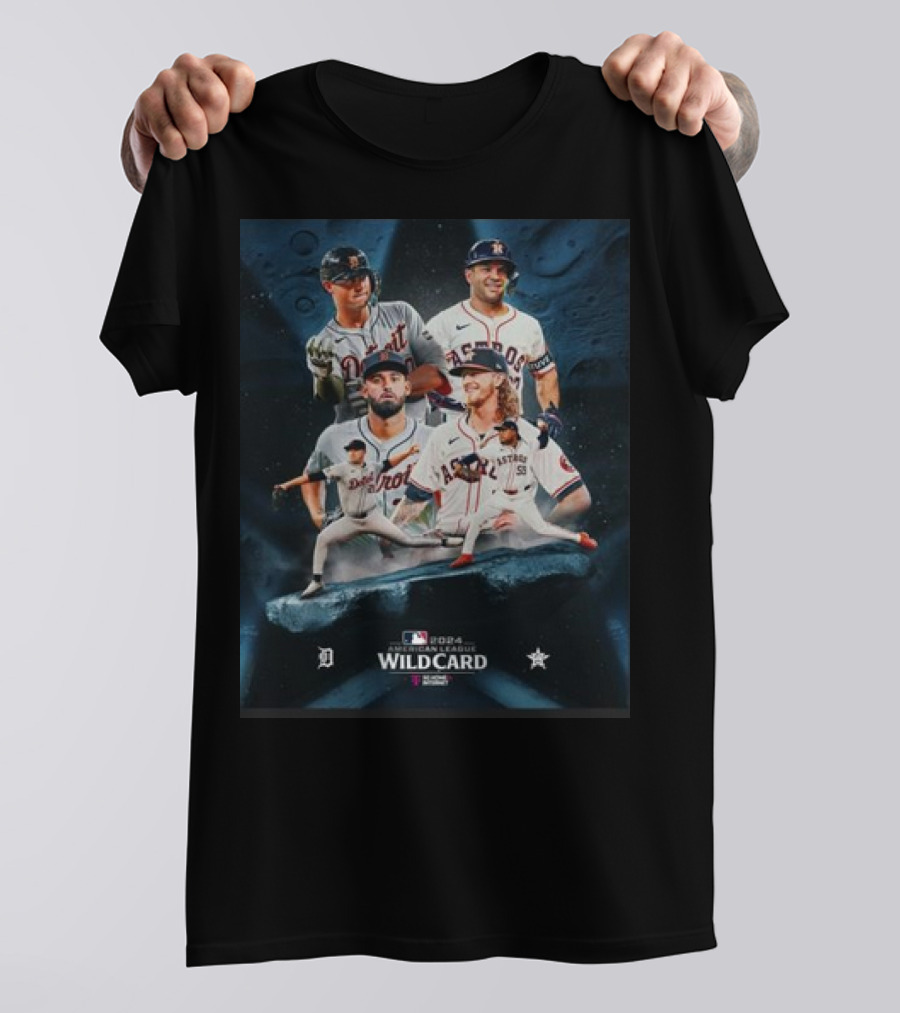 Detroit Tigers Houston Astros 2024 American League Wild Card Matchup T-Shirt