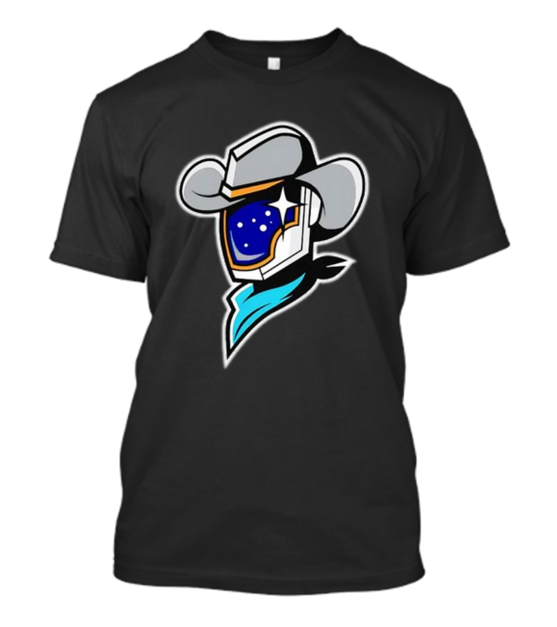Sugar Land Space Cowboys Bimm Ridder Home Cap Emblem With Starry Helmet And Cowboy Hat T-Shirt