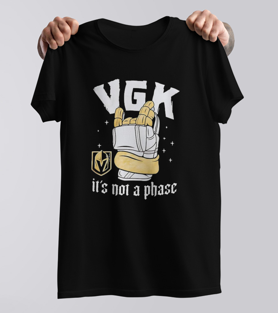 VGK Vegas Golden Knights It's Not A Phase Hockey Glove Emblem T-Shirt