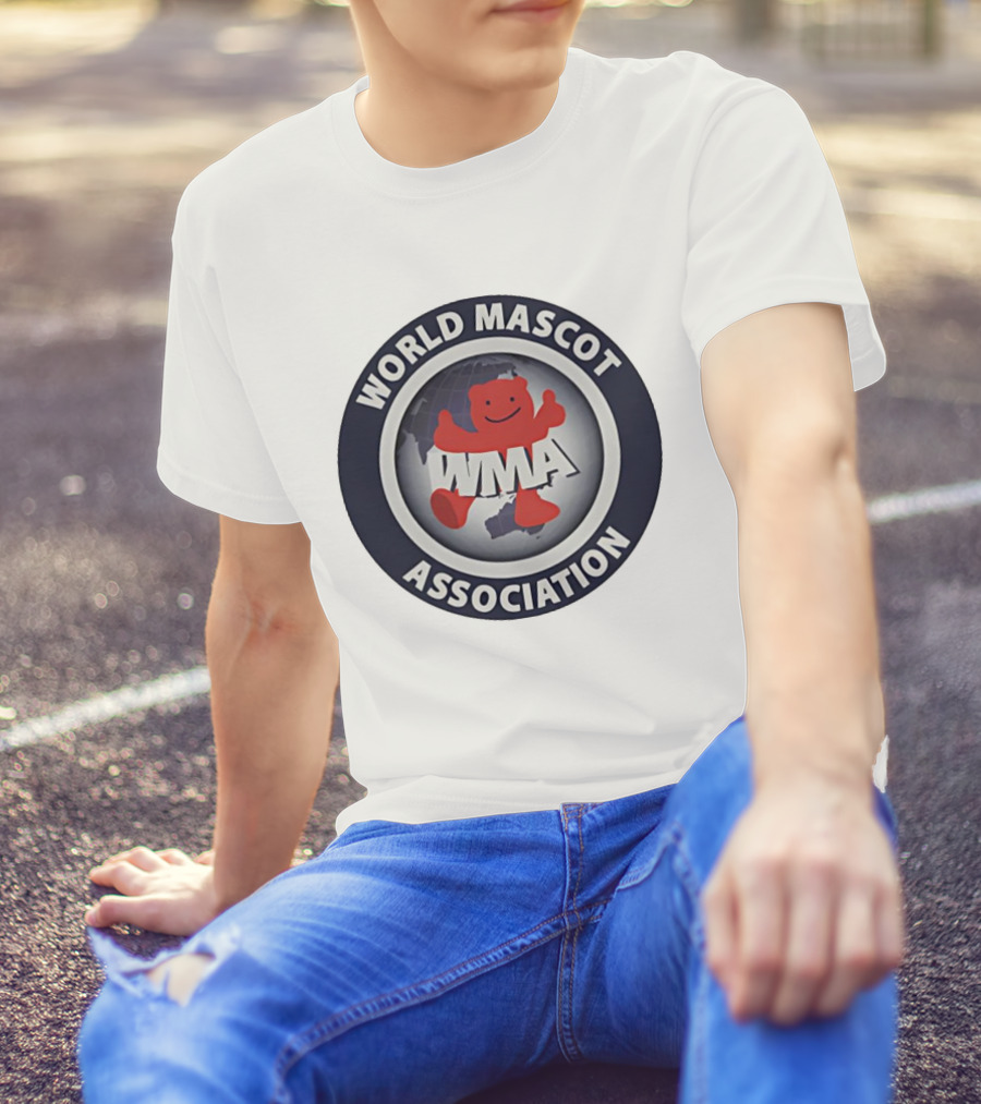 World Mascot Association WMA Logo Red Mascot Globe T-Shirt