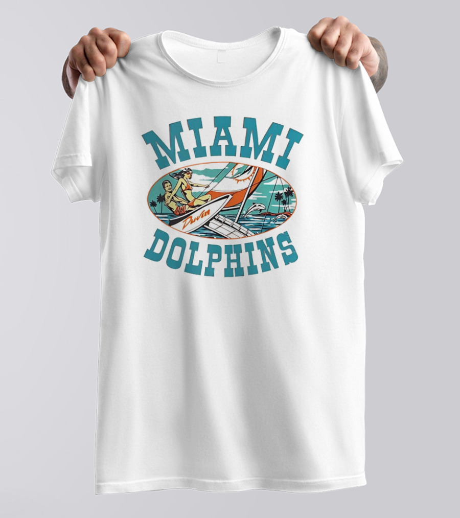 Miami Dolphins Vintage Sailing Adventure T-Shirt