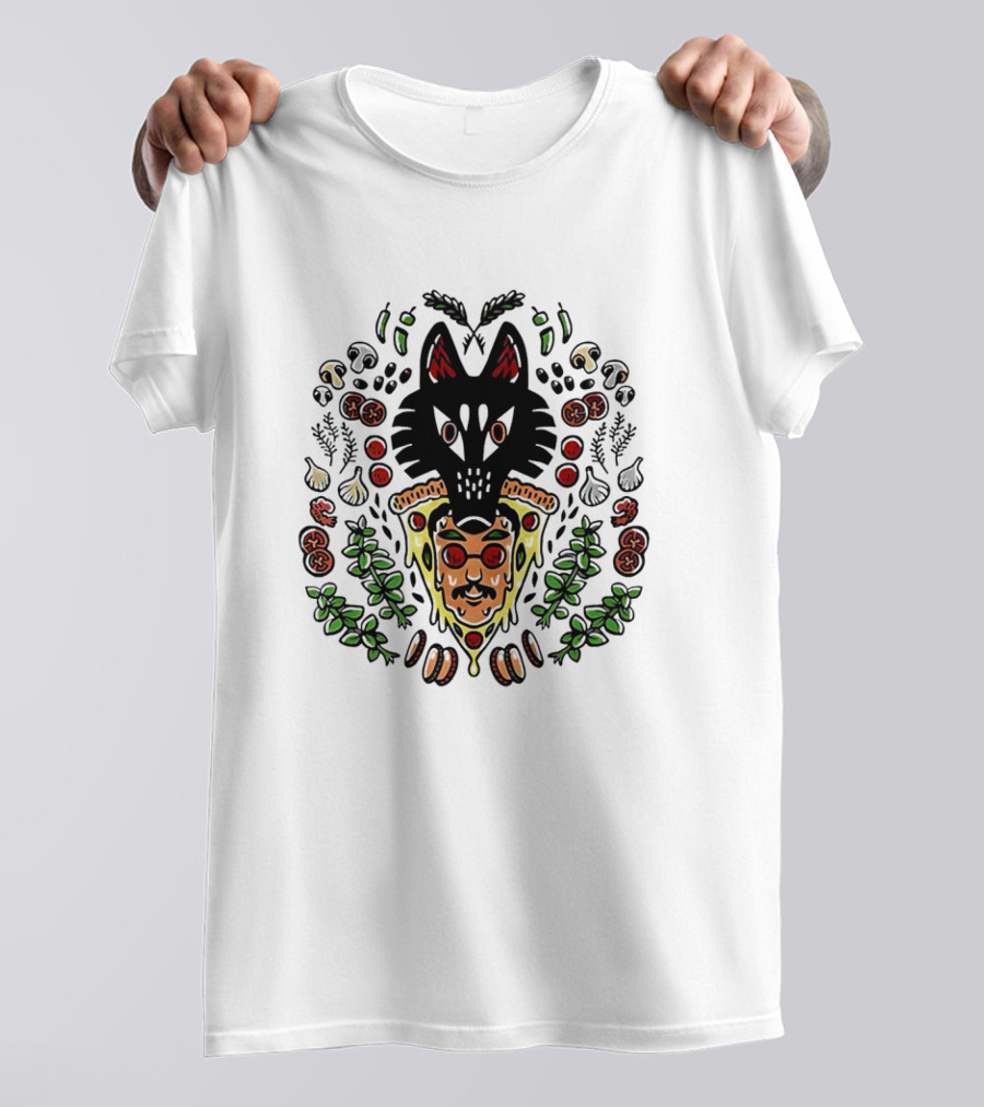 Wolf Pizza John Ingredients Art Pizza Wolf T-Shirt