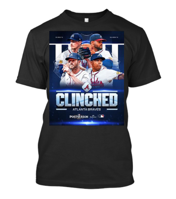 Atlanta Braves 2024 Postseason Clinched MLB Team Player T-Shirt