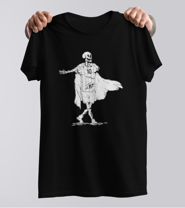 Lionel Messi Skeleton 10 Football T-Shirt