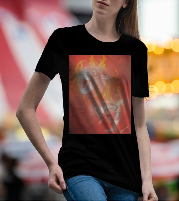 Moo Deng Baby Hippo Cute Mood Fiery Fantasy By Alex Griendling T-Shirt