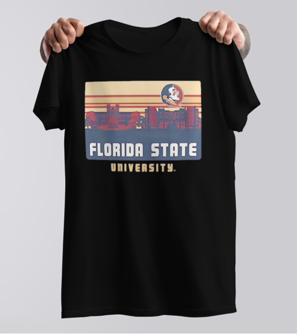 Florida State University Seminoles Campus Skyline Retro T-Shirt