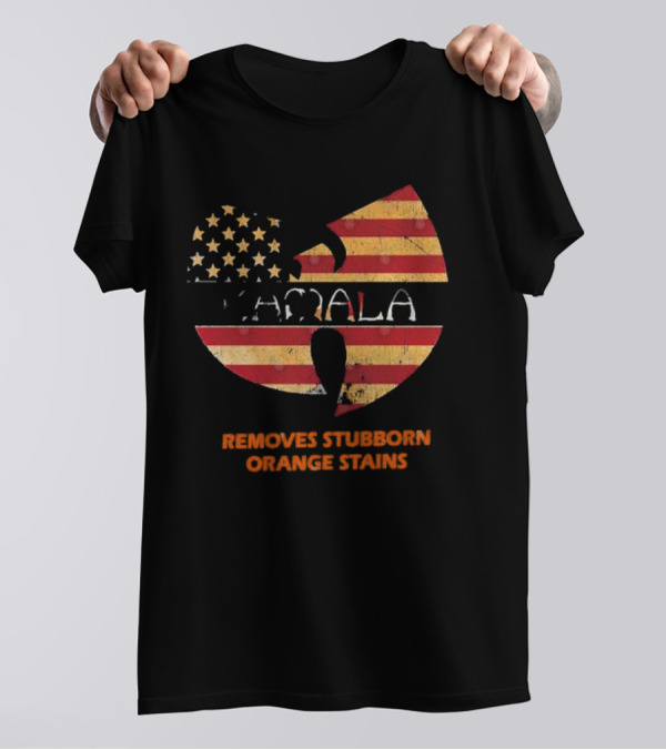 Wutang Kamala Removes Stubborn Orange Stains American Flag T-Shirt