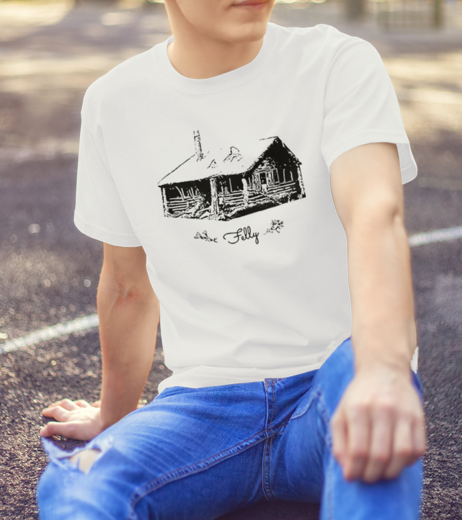 Felly Music Cabin Retro Log Cabin T-Shirt