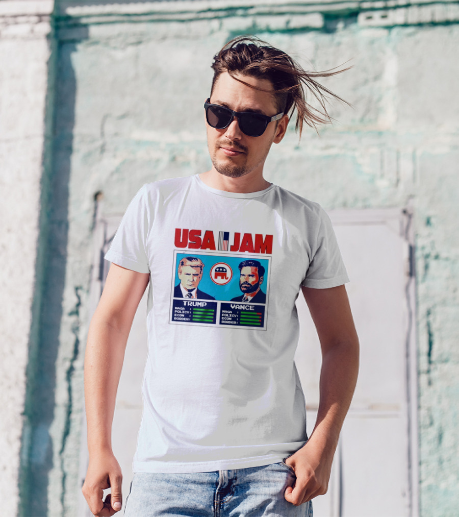 USA Jam Trump Vance 2024 Republican Election MAGA Policy Econ Border T-Shirt