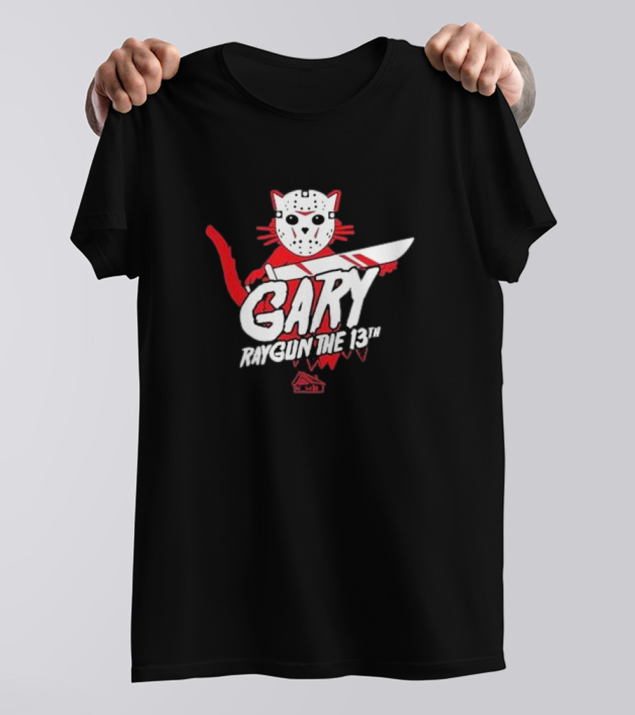 Gary Cat Raygun The 13th Jason Mask Horror House T-Shirt