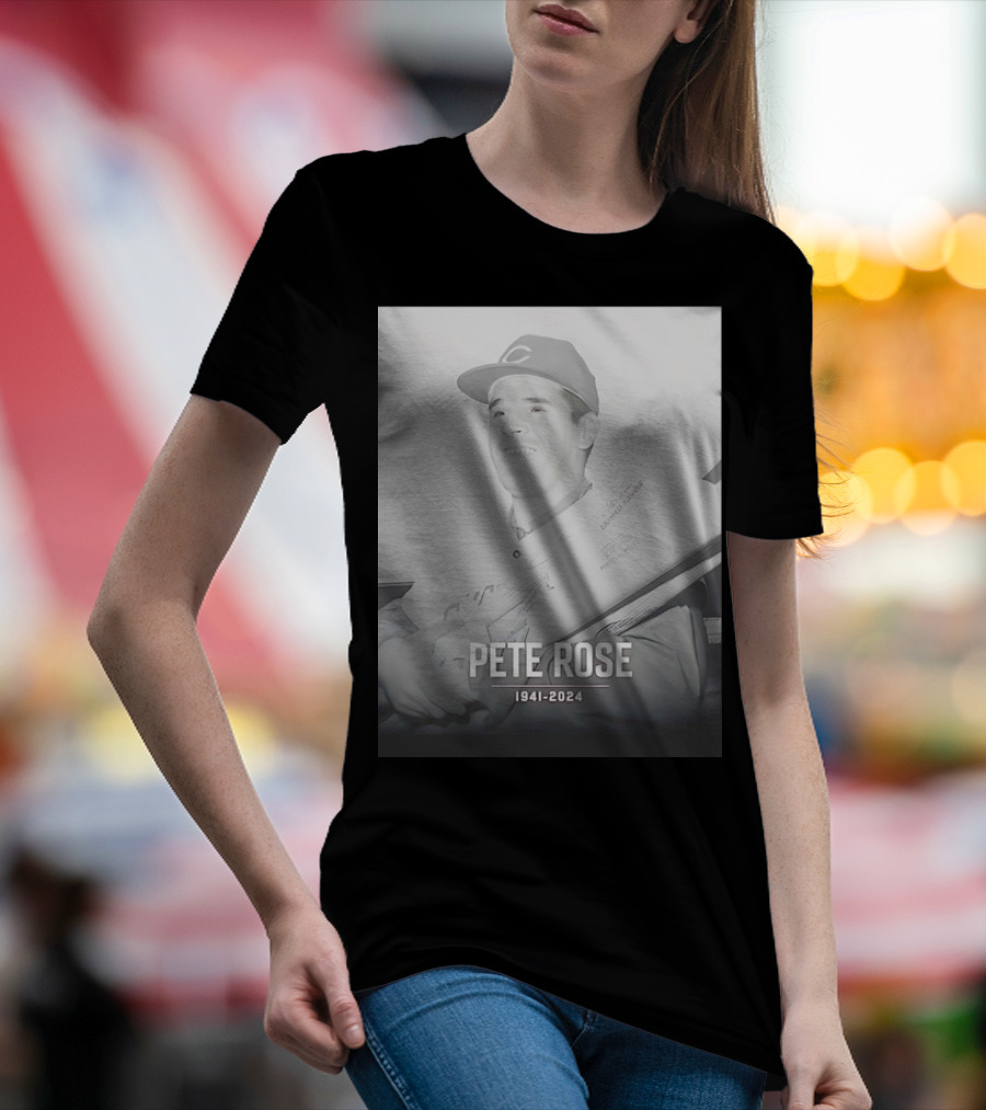 Cincinnati Reds Pete Rose 1941-2024 Thank You For Memories T-Shirt