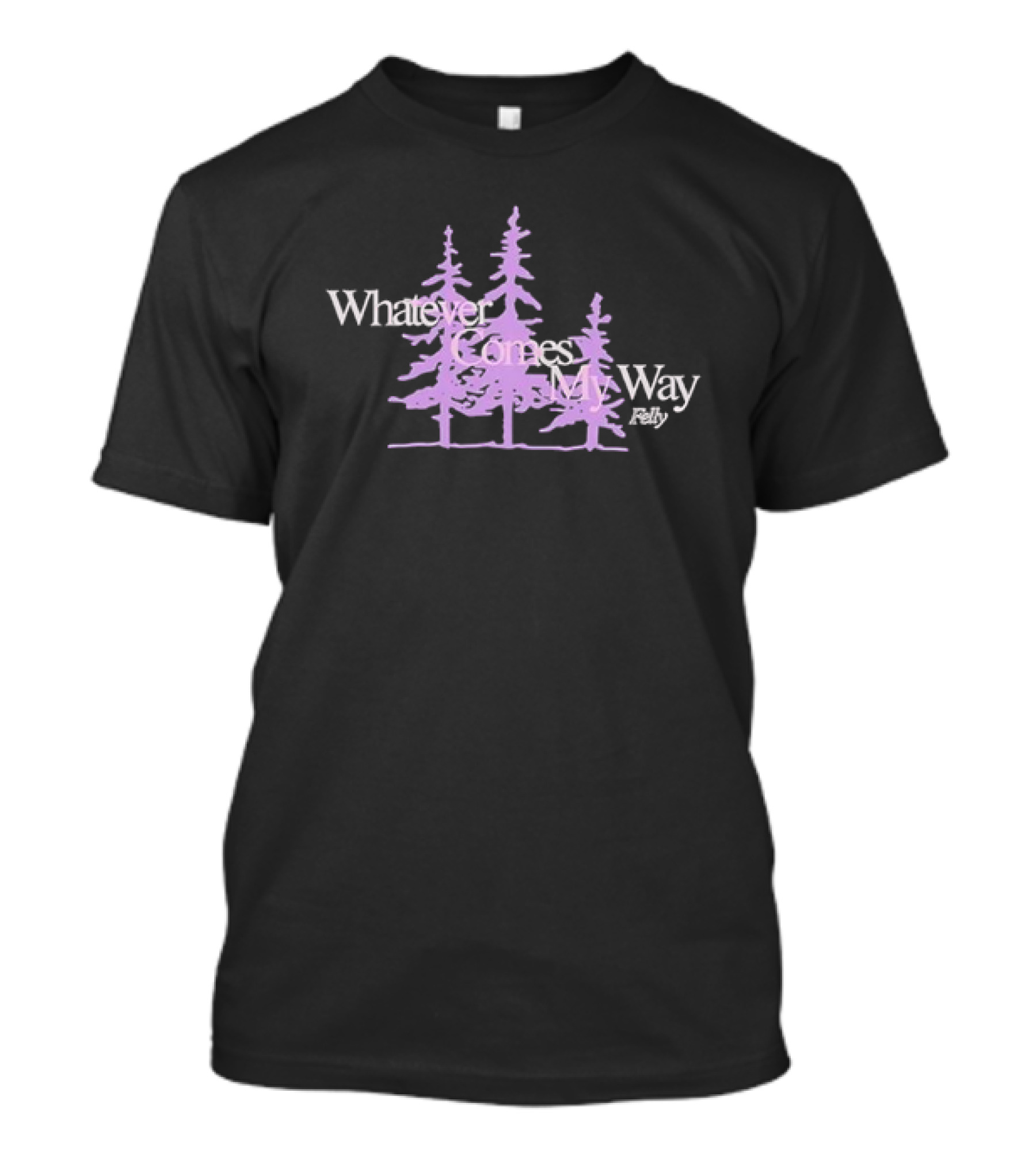 Whatever Comes My Way Felly Retro Purple Trees T-Shirt