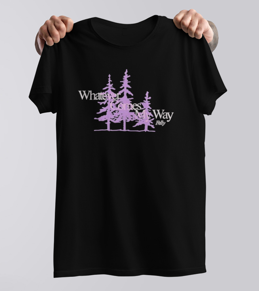 Whatever Comes My Way Felly Retro Purple Trees T-Shirt