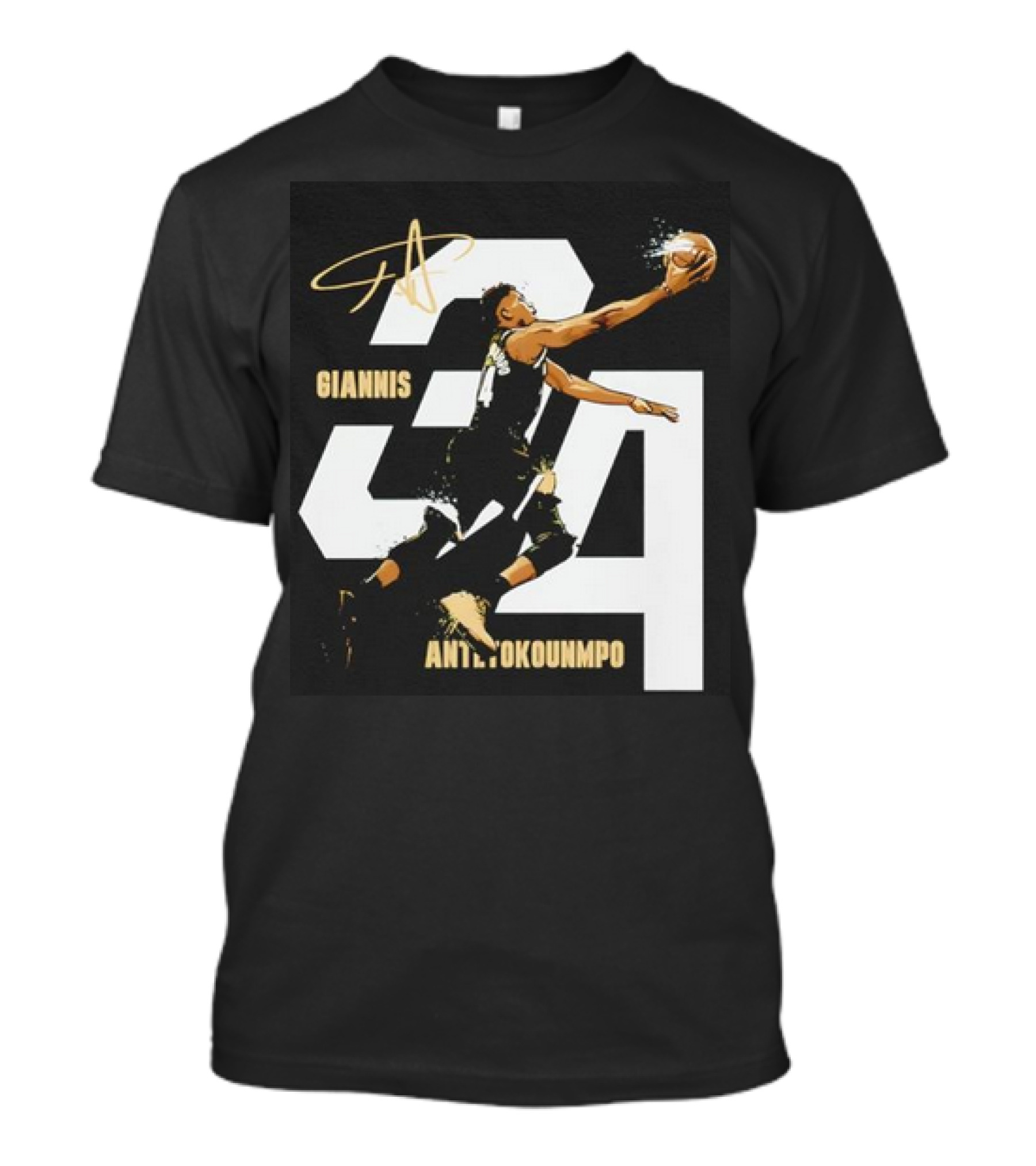 Giannis Antetokounmpo Dunk Signature Number 34 Basketball T-Shirt