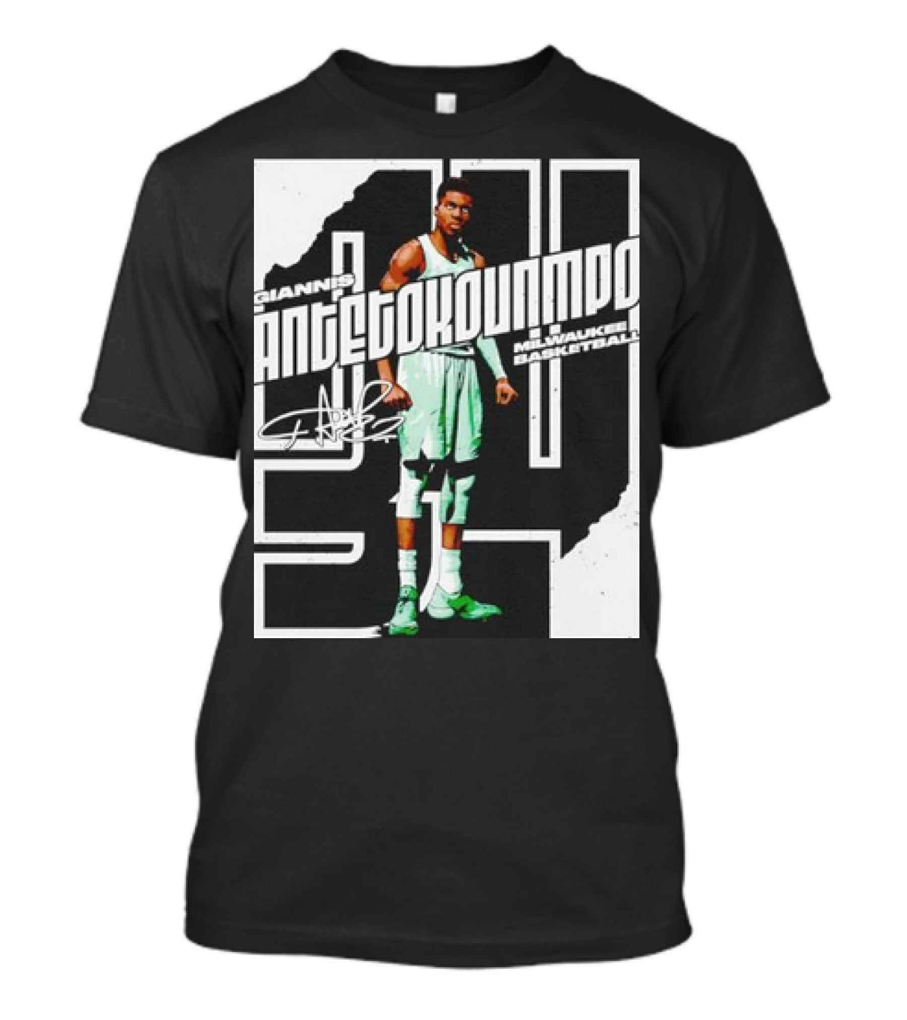Giannis Antetokounmpo Milwaukee Basketball Signature Stare T-Shirt
