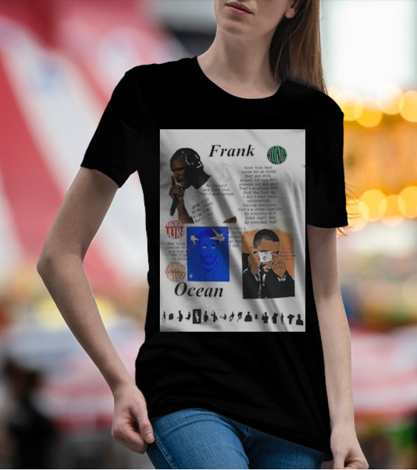 Frank Ocean Nostalgia Ultra Channel Orange Lyrics Collage T-Shirt
