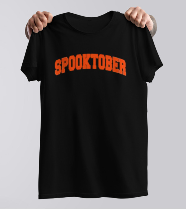 Spooktober Retro Bold Block Letters T-Shirt