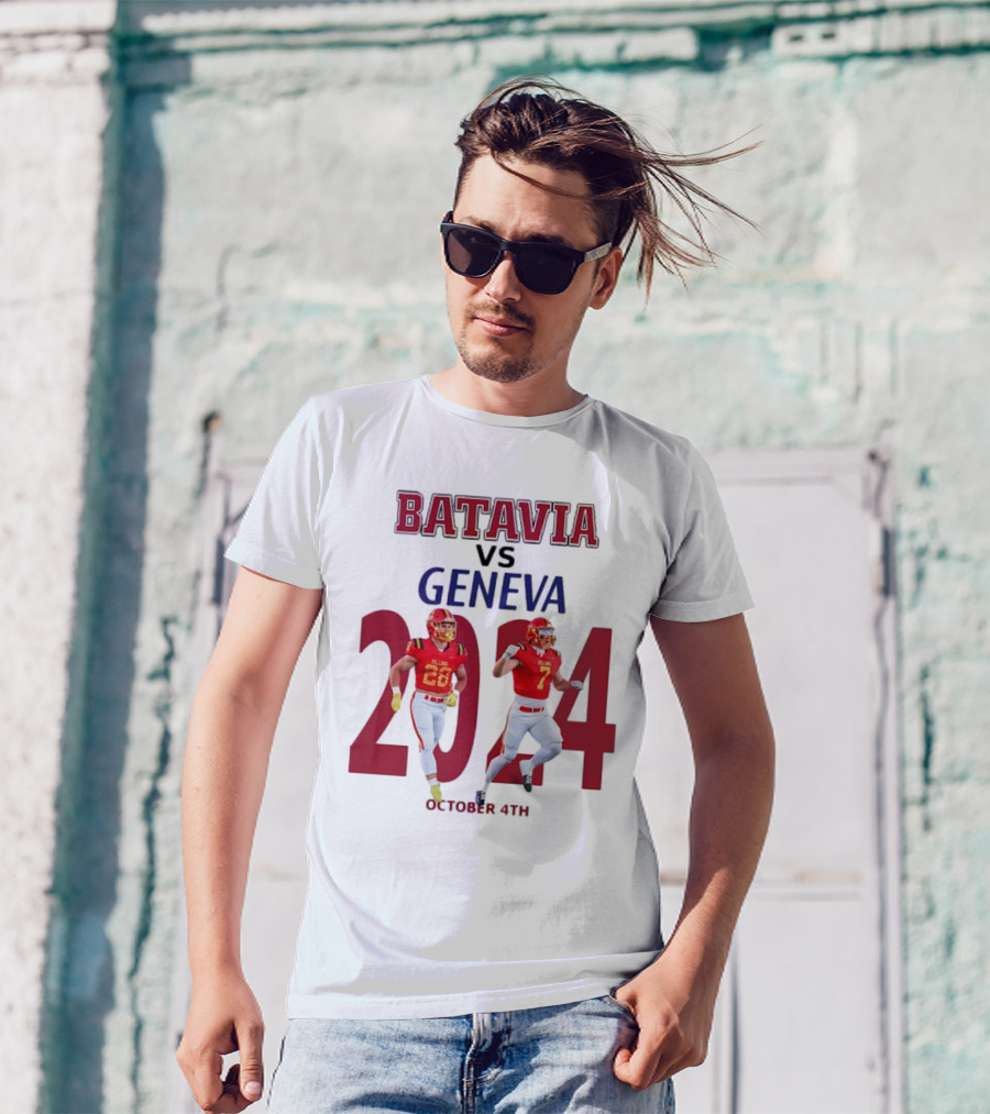 Batavia Vs Geneva October 4th 2024 Football Matchup T-Shirt