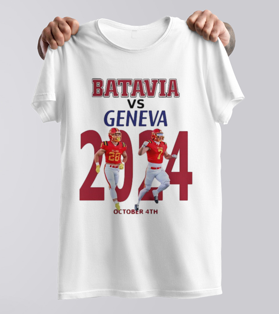 Batavia Vs Geneva October 4th 2024 Football Matchup T-Shirt