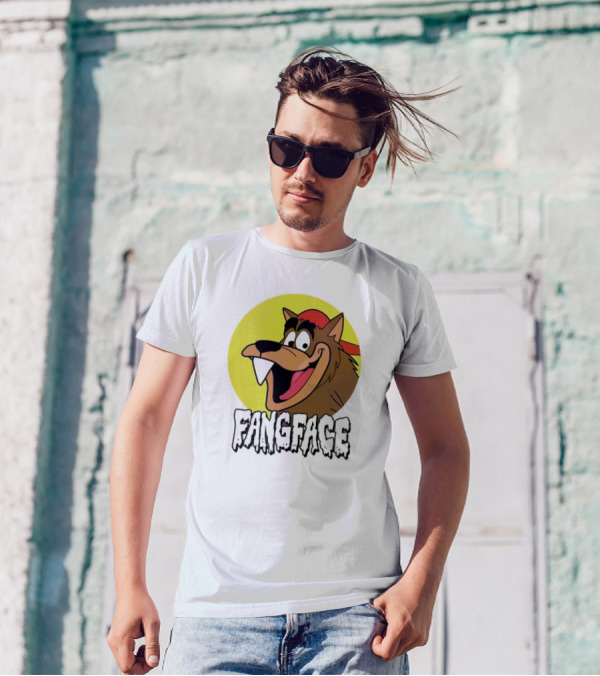 Fangface Cartoon Logo Meme T-Shirt