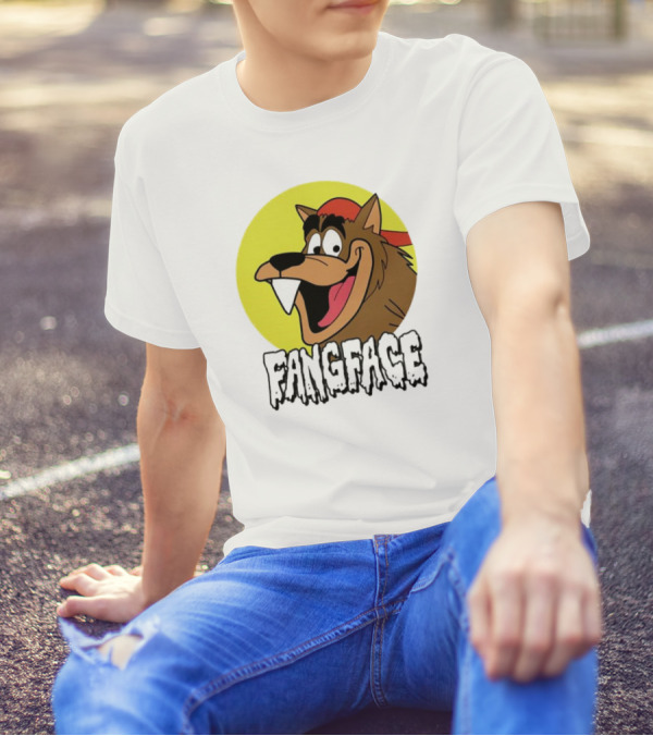 Fangface Cartoon Logo Meme T-Shirt