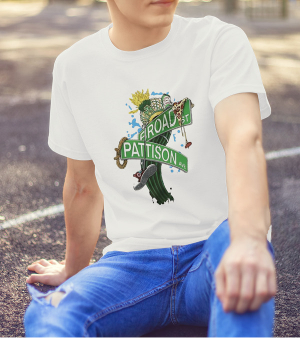 Broad Street Pattison Avenue Philly Icons Pizza Snake Hat Boot T-Shirt