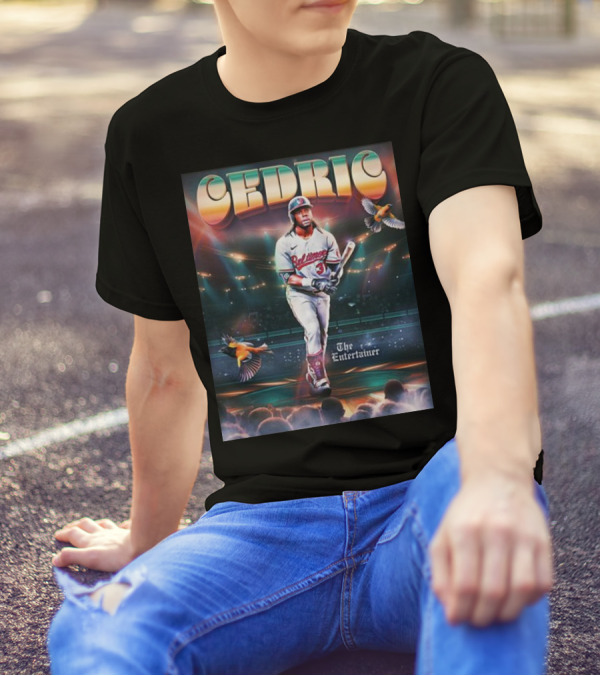 Cedric Mullins Baltimore Orioles The Entertainer Stadium Birds T-Shirt