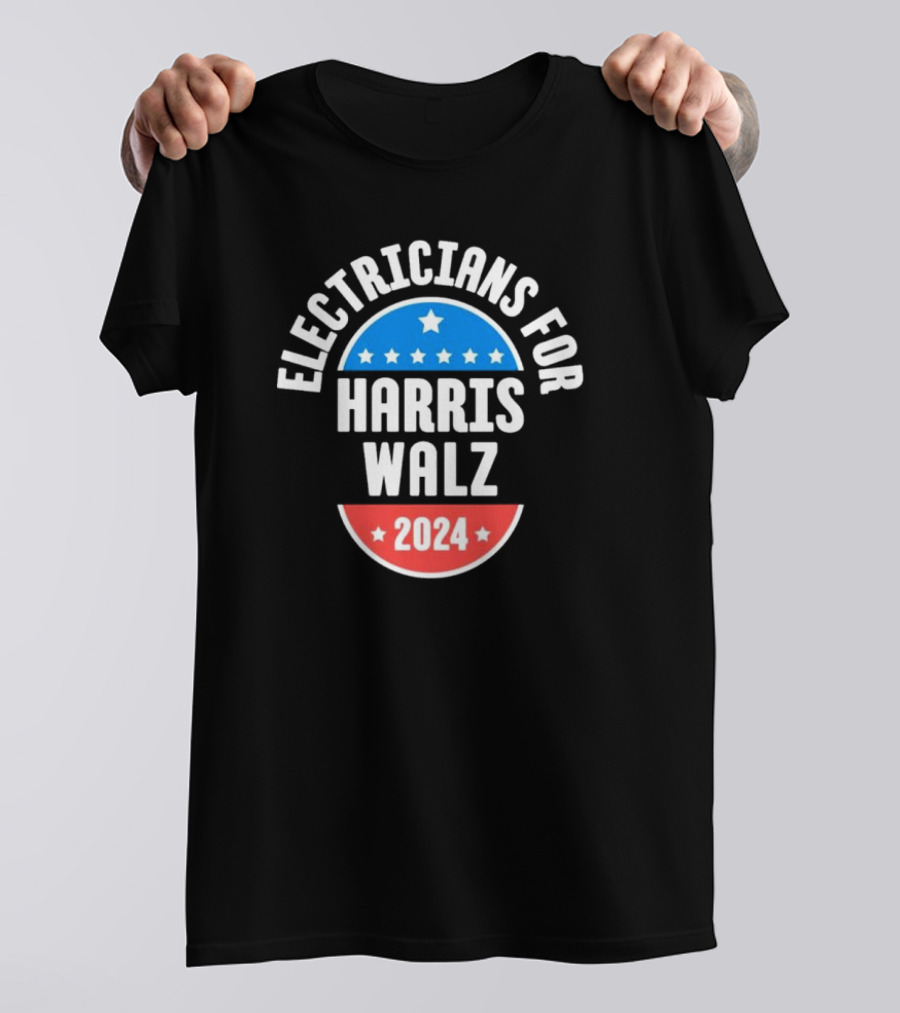 Electricians For Harris Walz 2024 Campaign T-Shirt