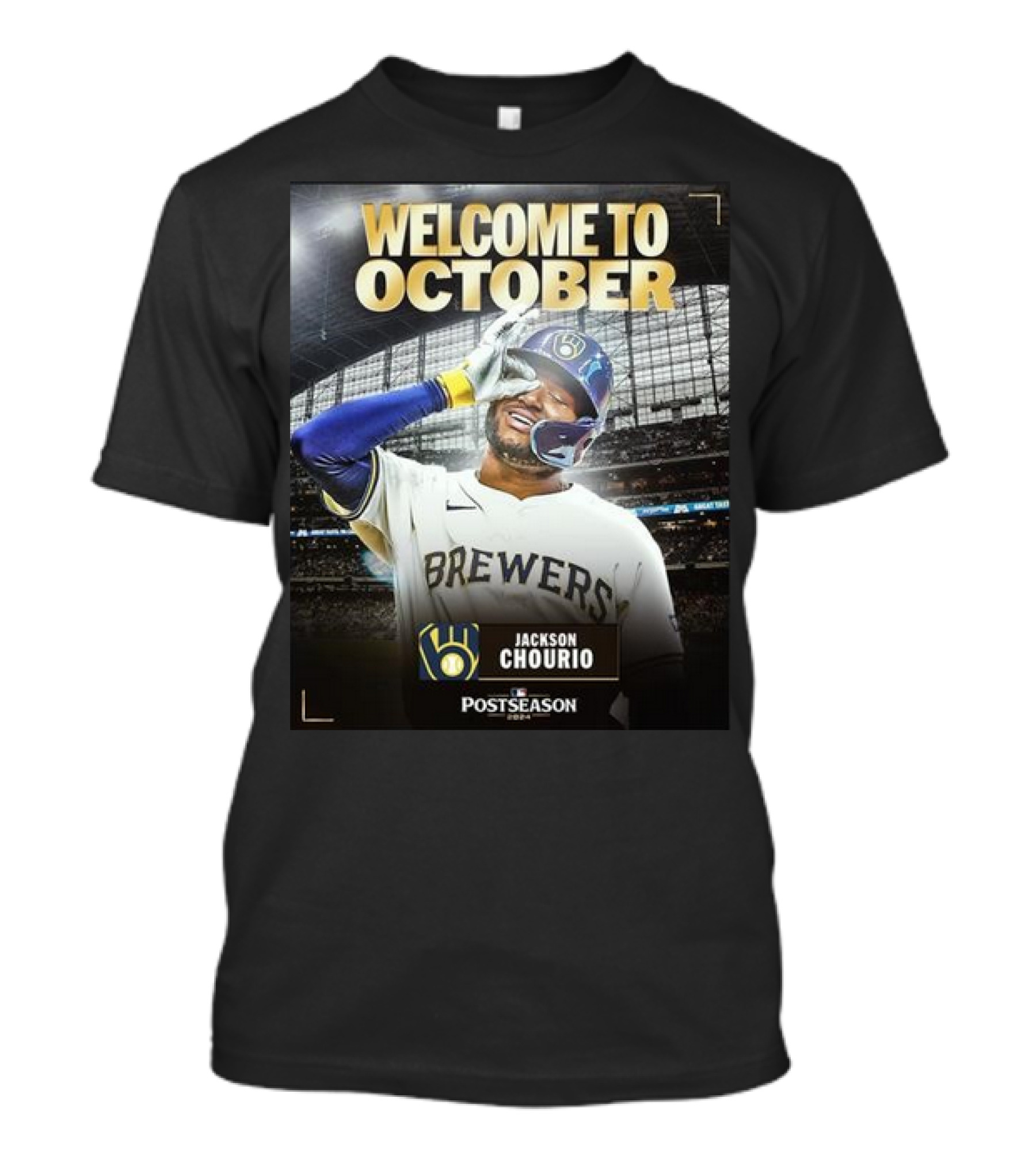 Welcome To October Jackson Chourio Brewers Postseason T-Shirt