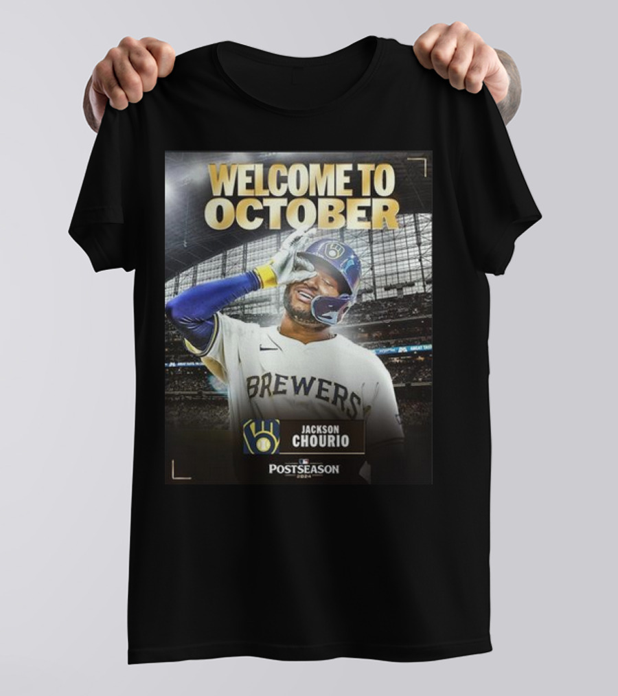 Welcome To October Jackson Chourio Brewers Postseason T-Shirt