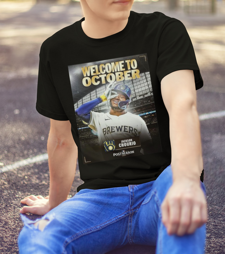 Welcome To October Jackson Chourio Brewers Postseason T-Shirt