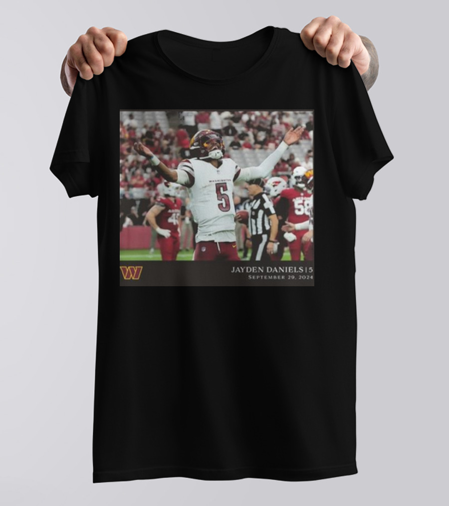 Jayden Daniels Washington Commanders September 29, 2024 NFL Week 4 T-Shirt