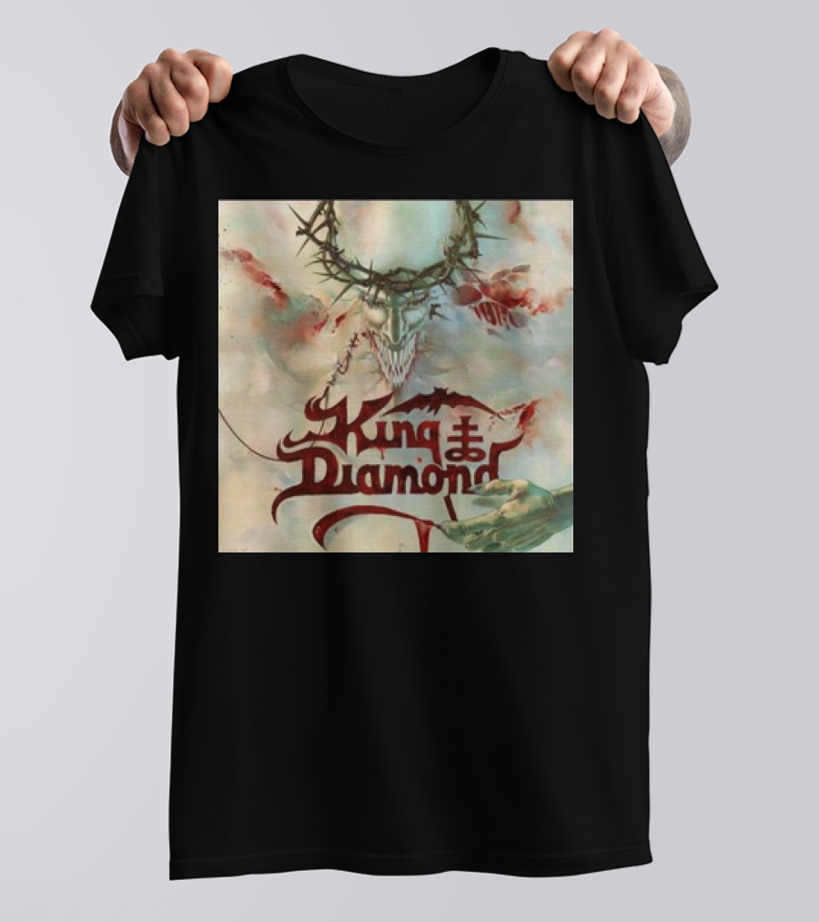 King Diamond House Of God 1st November 2024 Angelic Skull And Thorn Crown T-Shirt