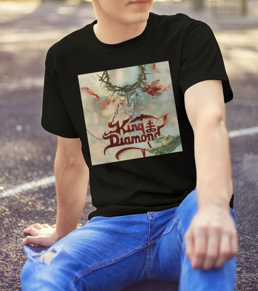 King Diamond House Of God 1st November 2024 Angelic Skull And Thorn Crown T-Shirt