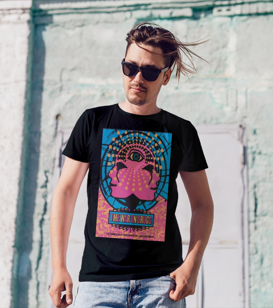 The War On Drugs October 02 2024 Vancouver BC Rogers Arena Tour Psychedelic Eye T-Shirt