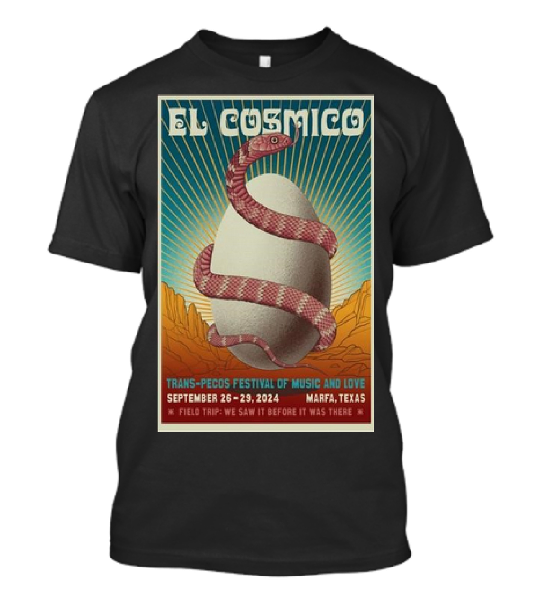 El Cosmico Trans-Pecos Festival Of Music And Love September 26-29 2024 Marfa Texas T-Shirt