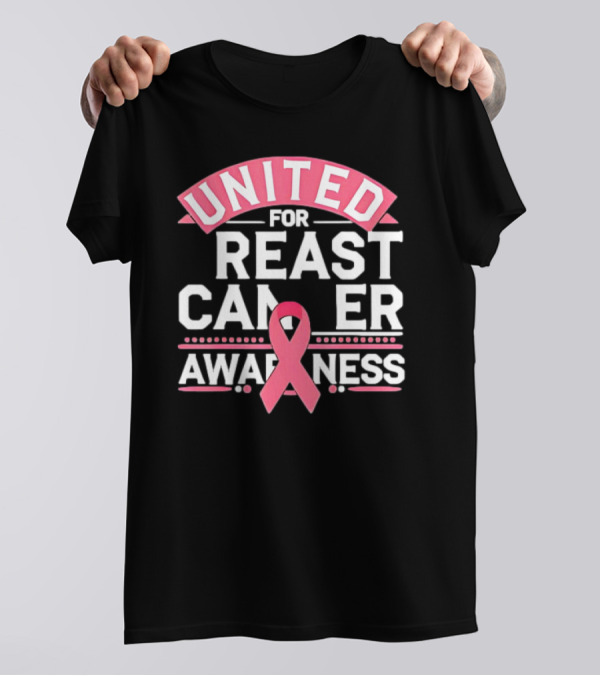 United For Breast Cancer Awareness Pink T-Shirt