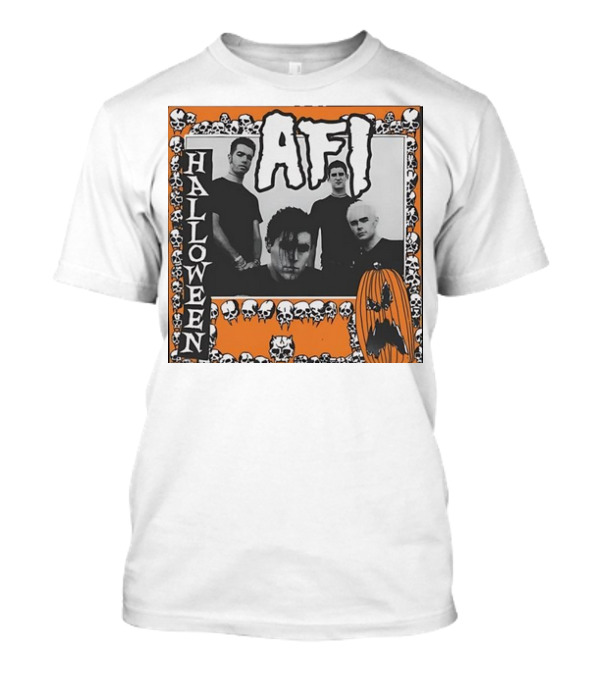 AFI Monsters Outside Halloween Skulls And Pumpkin T-Shirt