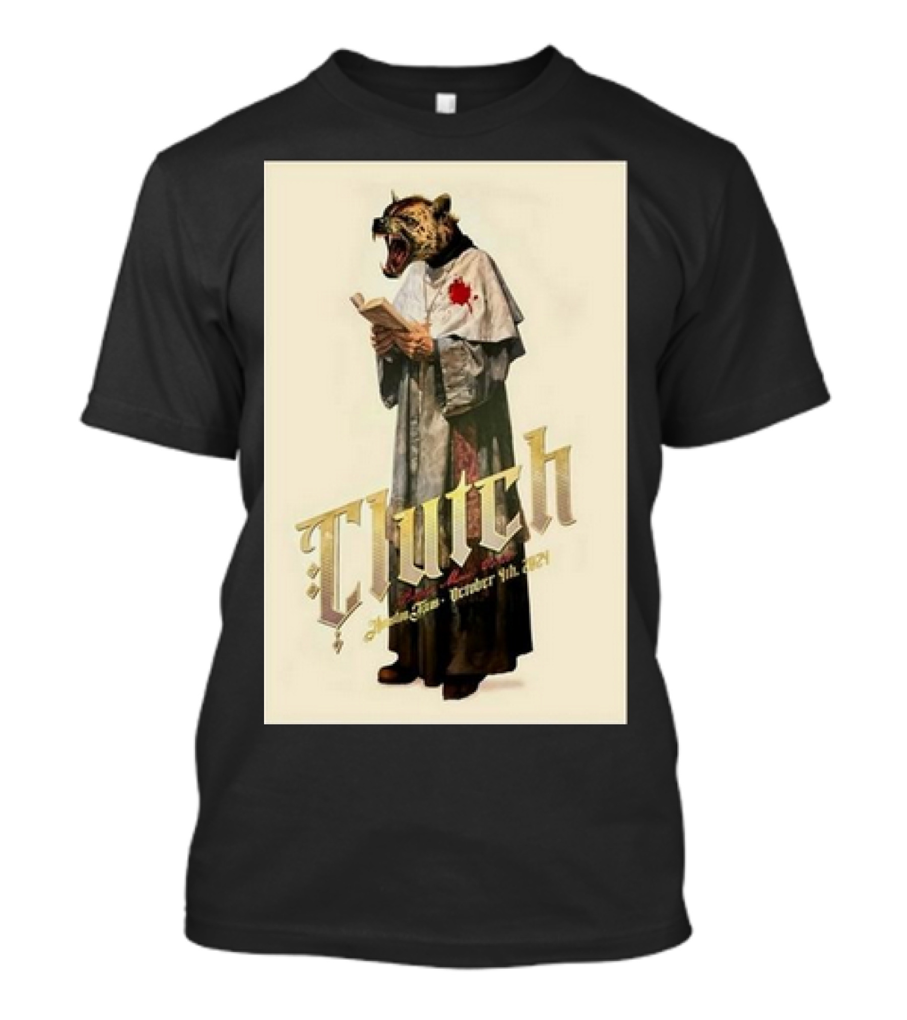 Clutch Tiger Priest October 4 2024 Bayou Music Center Houston TX T-Shirt