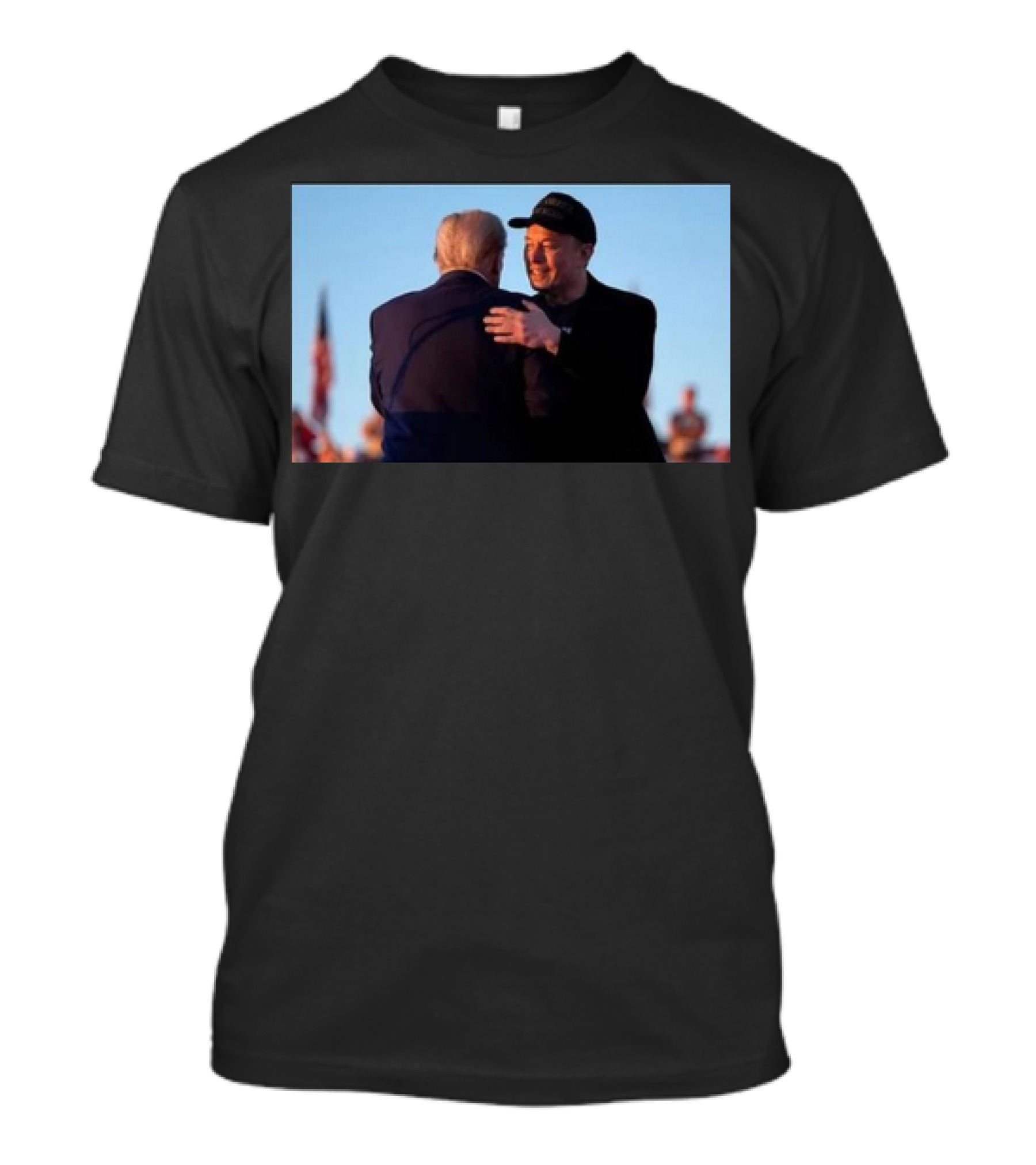 Elon Musk And Trump Hugging At Rally Dark MAGA T-Shirt