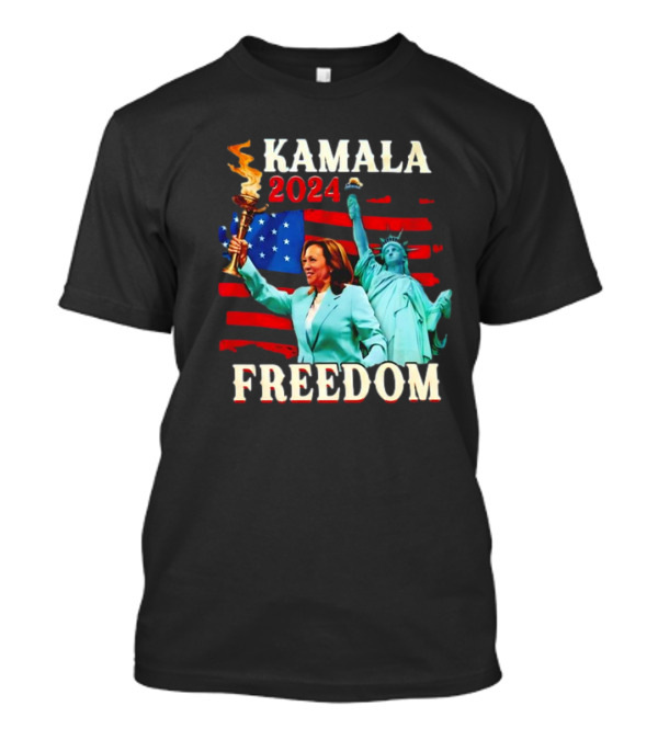Kamala 2024 Freedom Statue Of Liberty American Flag T-Shirt