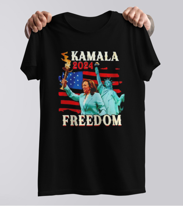 Kamala 2024 Freedom Statue Of Liberty American Flag T-Shirt