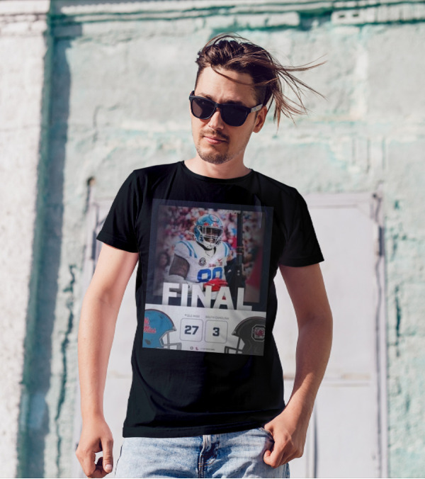Ole Miss 27-3 South Carolina Football 2024 Final Score Victory T-Shirt