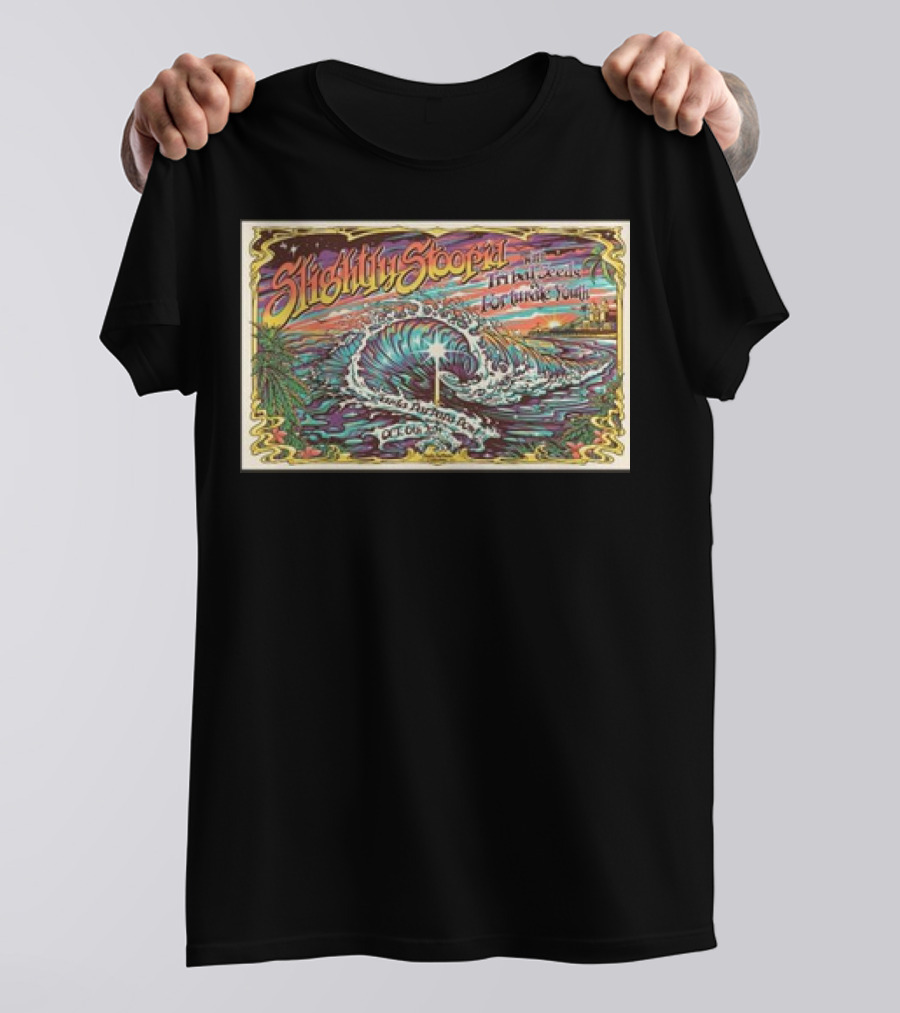 Slightly Stoopid Santa Barbara Bowl October 6 2024 Mystic Seascape And Vibrant Sunset T-Shirt