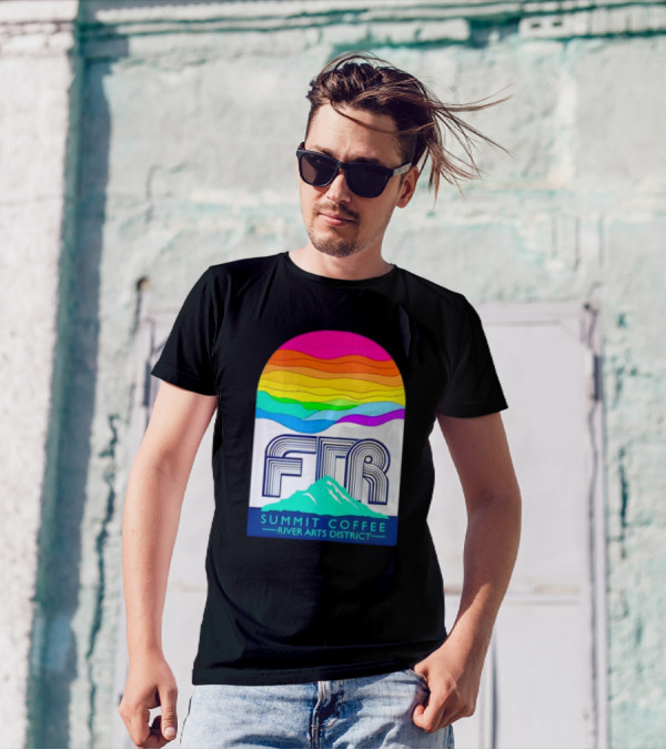 Summit Coffee River Arts District FTR Rainbow Arch Mountain Available Until October 31st, T-Shirt